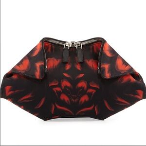 Alexander McQueen Silk & Leather ‘De Manta’ Clutch